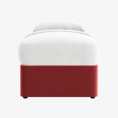 Loaf Side Stash 1.5 Drawer Bed Single with Left Hand Drawers in Rocking Horse Clever Velvet