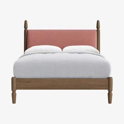 Loaf Pippi Bed, Double (Pudding Pink Clever Linen)