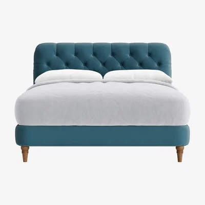 Loaf Bedlington Bed, King (Teacup Teal Clever Velvet)