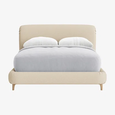 Loaf Cookie Bed, Double (Sandy Shoe Clever Slubby Linen)