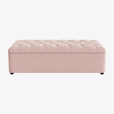 Loaf Bed in a Button, Double (Rosewater Clever Linen)