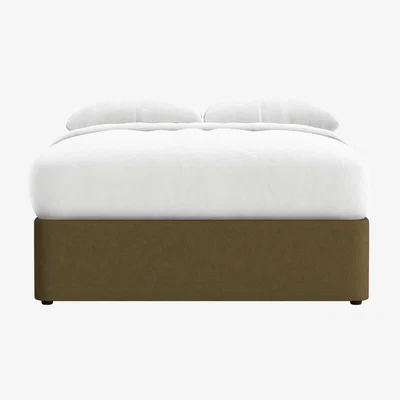 Loaf Side Stash 1.5 Drawer Bed, King (Waxed Jacket Clever Linen)