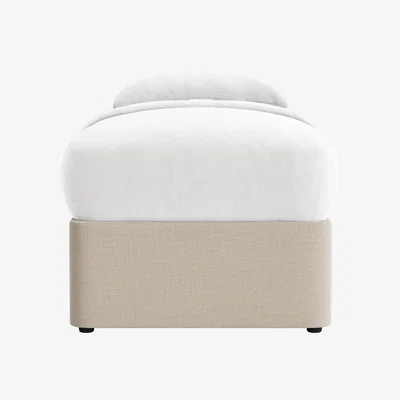 Loaf Side Stash 1.5 Drawer Bed Single with Right Hand Drawers in Crumpled Map Clever Woolly Fabric