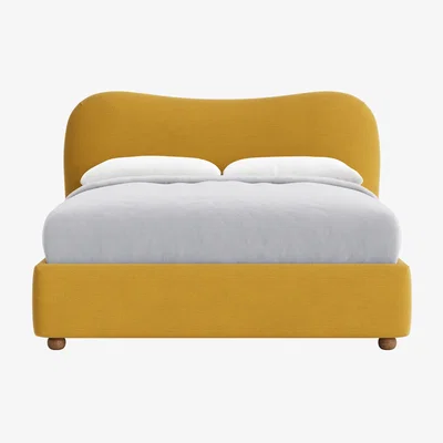 Loaf Monroe Bed, King (Butter Drip Clever Linen)