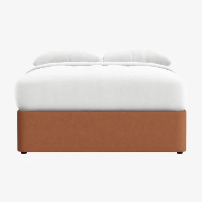 Loaf Side Stash 1.5 Drawer Bed, King (Cinnamon Bun Clever Linen)