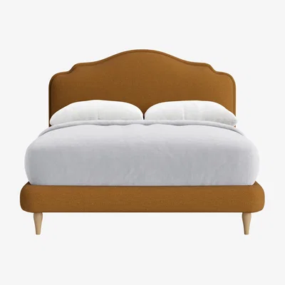 Loaf Sugar Puff Bed, King (Treacle Tart Clever Slubby Linen)