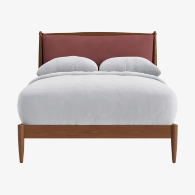Loaf Bagel Bed, Double (Berry Jelly Clever Cotton, Warm Ash)