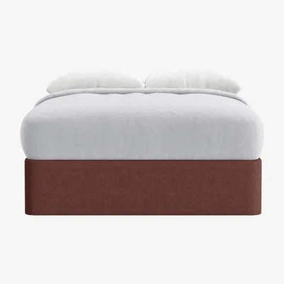 Loaf Side Stash 2 Drawer Bed, King (Mulberry Wine Clever Linen)
