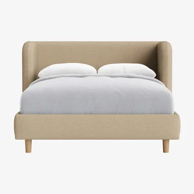 Loaf Double Snoozeliner Bed in Wooden Spoon Clever Slubby Linen