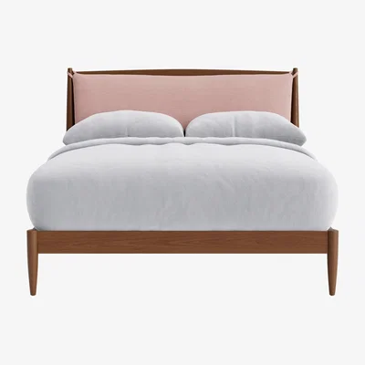 Loaf Bagel Bed, King (Rosewater Clever Linen, Warm Ash)