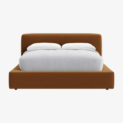 Loaf The Bedfather Bed, King (Found Chestnut Clever Velvet)