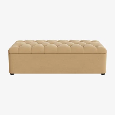 Loaf Bed in a Button, Double (Elbow Patch Clever Linen)