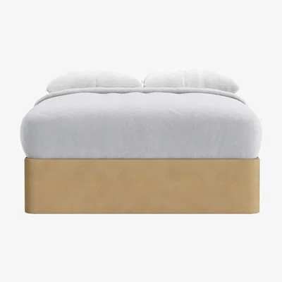 Loaf Side Stash 2 Drawer Bed, King (French Mustard Clever Cotton)