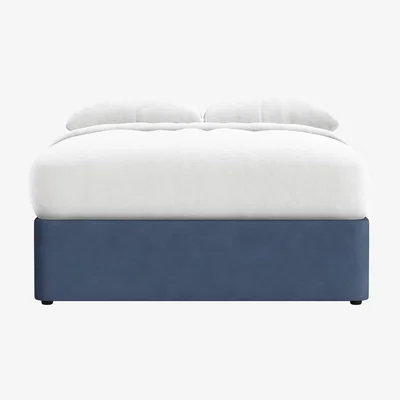Loaf Side Stash 1.5 Drawer Bed, King (Sloe Berry Bush Clever Cotton)