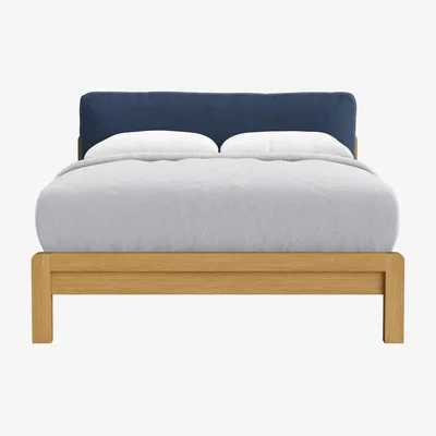 Loaf Slumberbatch Bed, Double (Cook Book Blue Clever Linen, Light Oak)