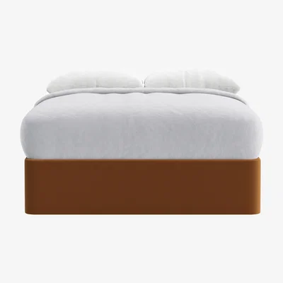 Loaf Side Stash 2 Drawer Bed, King (Found Chestnut Clever Velvet)