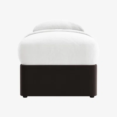 Loaf Side Stash 1.5 Drawer Bed Single with Left Hand Drawers in Coal Scuttle Clever Velvet