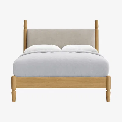 Loaf Pippi Bed, Double (Portobello Mushroom Clever Slubby Linen)