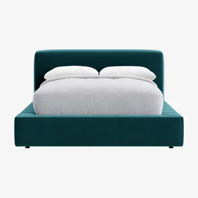 Loaf Double The Bedfather Bed in Rockpool Clever Velvet