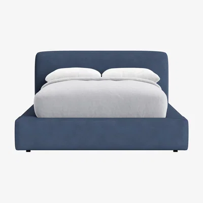 Loaf Double The Bedfather Bed in Sloe Berry Bush Clever Cotton