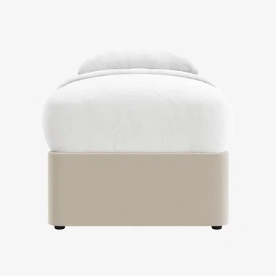 Loaf Side Stash 1.5 Drawer Bed Single with Right Hand Drawers in Blotting Paper Clever Velvet