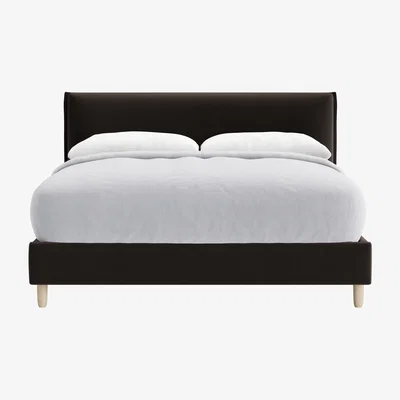 Loaf Archy Bed, King (Coal Scuttle Clever Velvet)