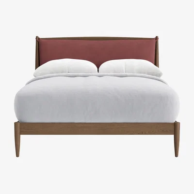 Loaf Bagel Bed, King (Berry Jelly Clever Cotton, Dark Oak)