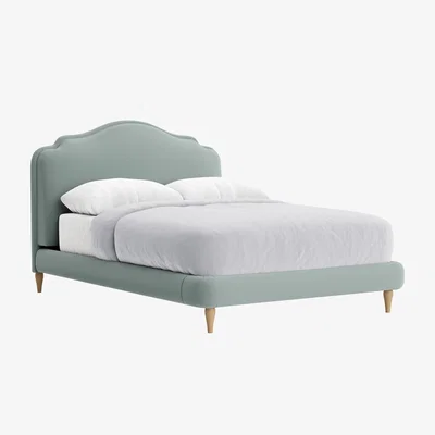Loaf Sugar Puff Bed, King (Tin Man Clever Velvet)