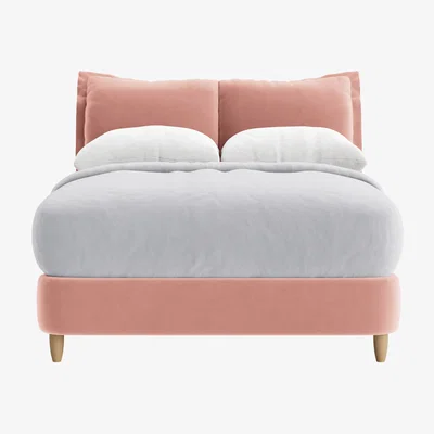 Loaf Beddy-Byes Bed, Double (Flushed Cheek Clever Velvet)