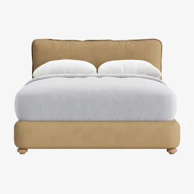 Loaf Pillow Talker Bed, King (French Mustard Clever Cotton)
