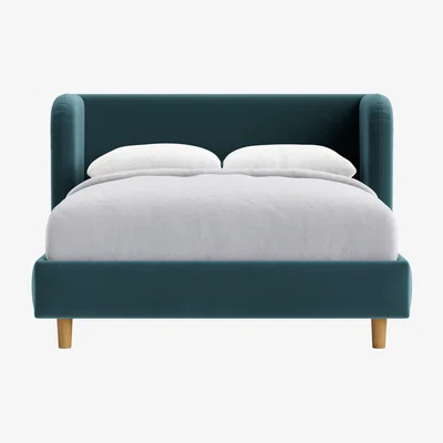 Loaf Double Snoozeliner Bed in Sopping Seagrass Clever Velvet