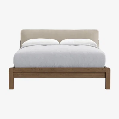 Loaf Slumberbatch Bed, King (Blotting Paper Clever Velvet, Dark Oak)