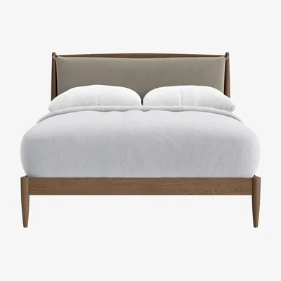 Loaf Bagel Bed, King (Pudding Spoon Clever Velvet, Dark Oak)