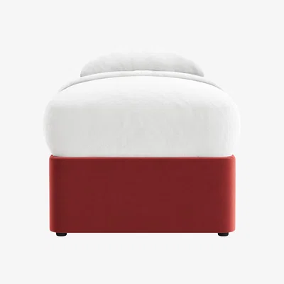Loaf Side Stash 1.5 Drawer Bed Single with Right Hand Drawers in Rocking Horse Clever Velvet