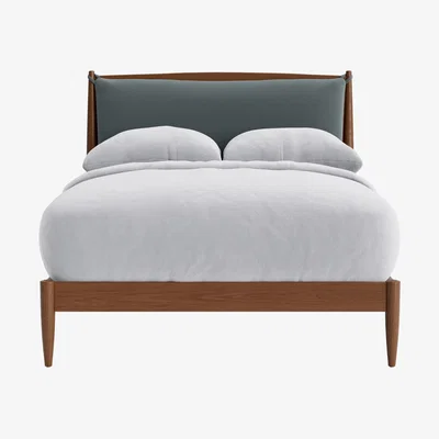 Loaf Bagel Bed, Double (Flint Stone Clever Velvet, Warm Ash)