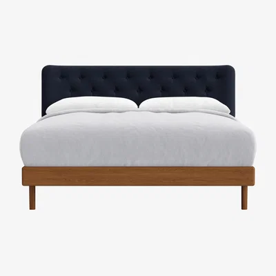 Loaf Kingsize Dr Slow Bed in Warm Ash in Milky Way Clever Cotton