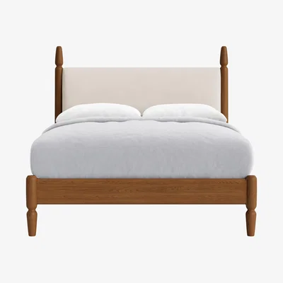 Loaf Double Pippi Bed in Warm Ash in Posh Envelope Clever Cotton