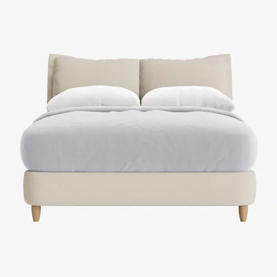 Loaf Beddy-Byes Bed, King (Whipped Cream Clever Boucle)