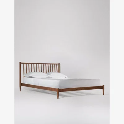 Marks & Spencer Swoon Cartwright Acacia Wood King Size Bed Brown