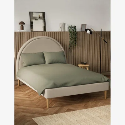 Marks & Spencer M&S Semi Circle Bed - 4FT6 - Mink, Mink,Burnt Orange