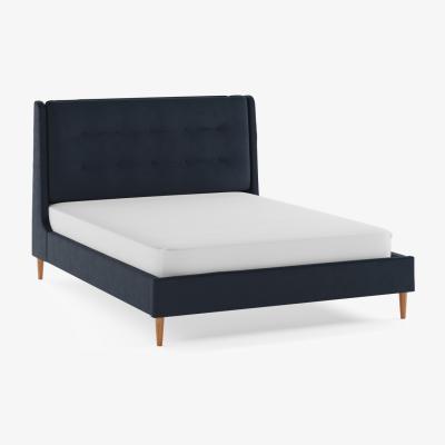 Marks & Spencer M&S Monroe Upholstered Bed - 5FT - Midnight Navy, Midnight Navy,Khaki