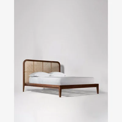 Marks & Spencer Swoon Raphia Mango Wood Double Bed Brown