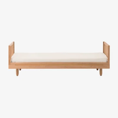 Made in Design Pure Bed for 1 person natural wood / 92 x 207 cm - 2 bar mountings - NOBODINOZ