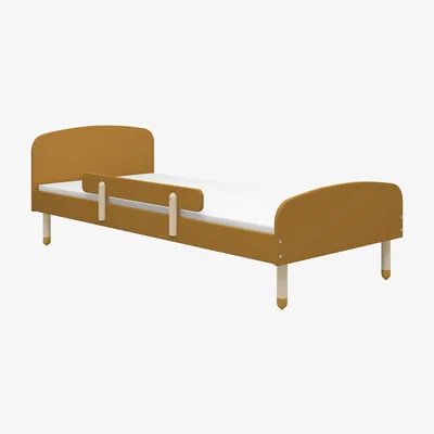 Nordic Nest FLEXA Dots bed with rail 96x204 cm Yellow