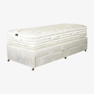 OKA Deluxe Single Mattress and  Divan Bed - White