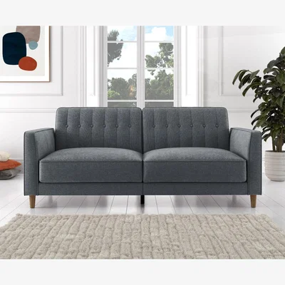 Oak&More Merton Charcoal Grey Fabric Sofa Bed
