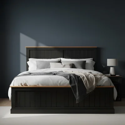 Oak&More Charlton Oak and Black Painted Super King Bed