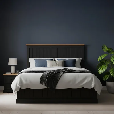 Oak&More Charlton Oak and Black Painted King Size Bed