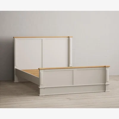 Oak&More Lawson Oak and Soft White Painted Double Bed