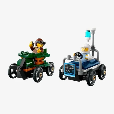 Downtown LEGO 60459 Aeroplane vs. Hospital Bed Race Car Pack In Multi